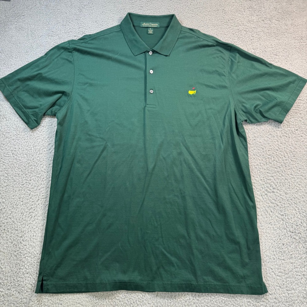 Amen Corner Masters Green Pima Cotton Polo Shirt Mens XL Augusta National Golf